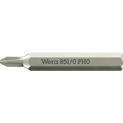 Wera 05058121001 851 Micro Kreuzschlitz-Bit Antrieb: 1/4 (6.3 mm) Abtrieb: Kreuzschlitz Phillips PH 0 30 mm