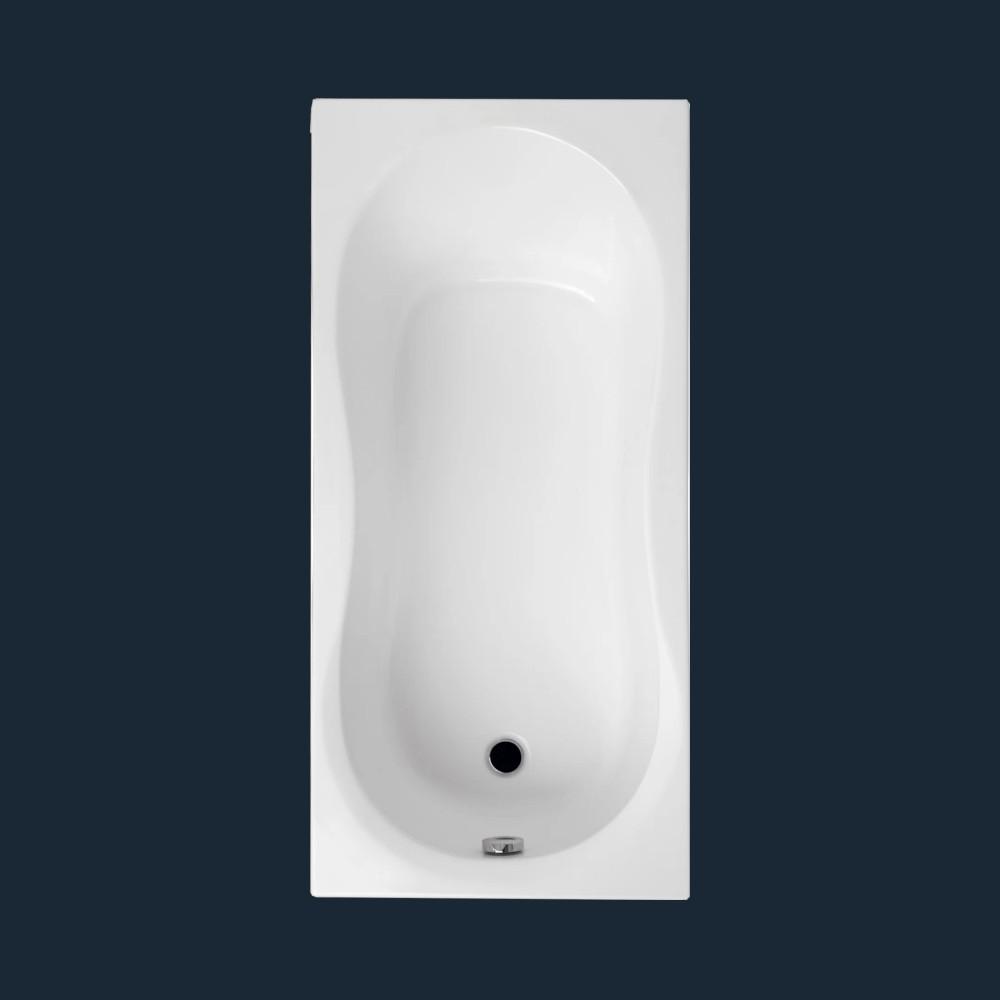 Badewanne 120x75 cm bis 180x80 cm GRACJA aus Acryl Größe - 120x75 cm Schürze - mit Frontschürze (Weiß)