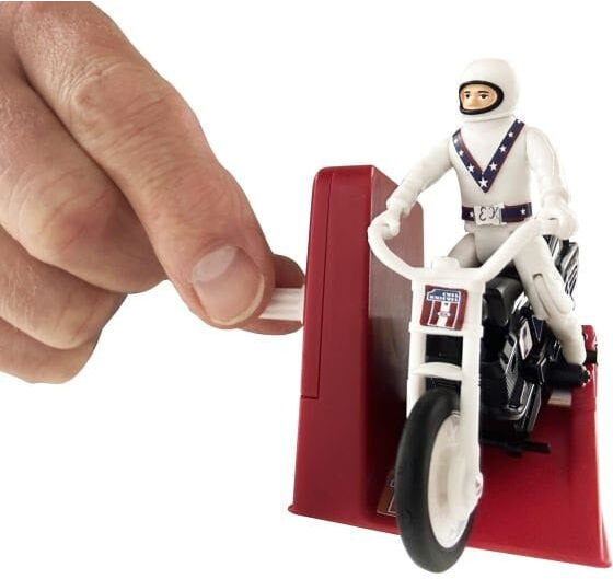 Worlds Smallest World's Smallest Evel Knievel Stunt Cycle - Wind-Up Action Toy - Battery-Free - Pocket-Sized