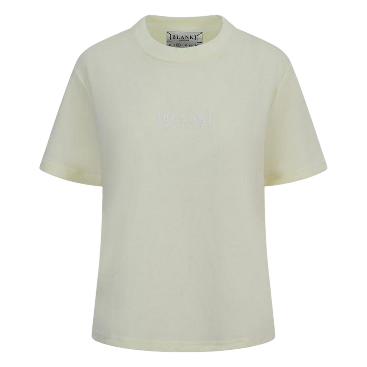 Blank Essentials Dames-T-shirt met logo uit de Essentials-collectie in boyfriend-stijl (Hemels)