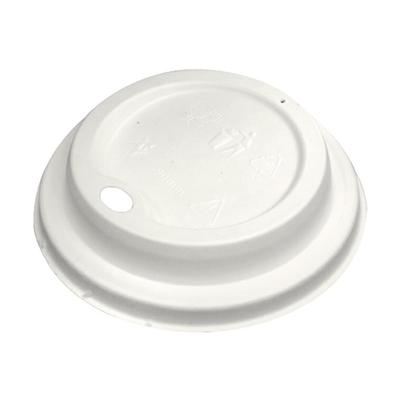 MONOUSO - Deckel mit Einem Loch weiße Geformter Zellulosefaser Ø8,0cm (1.000 Stück)