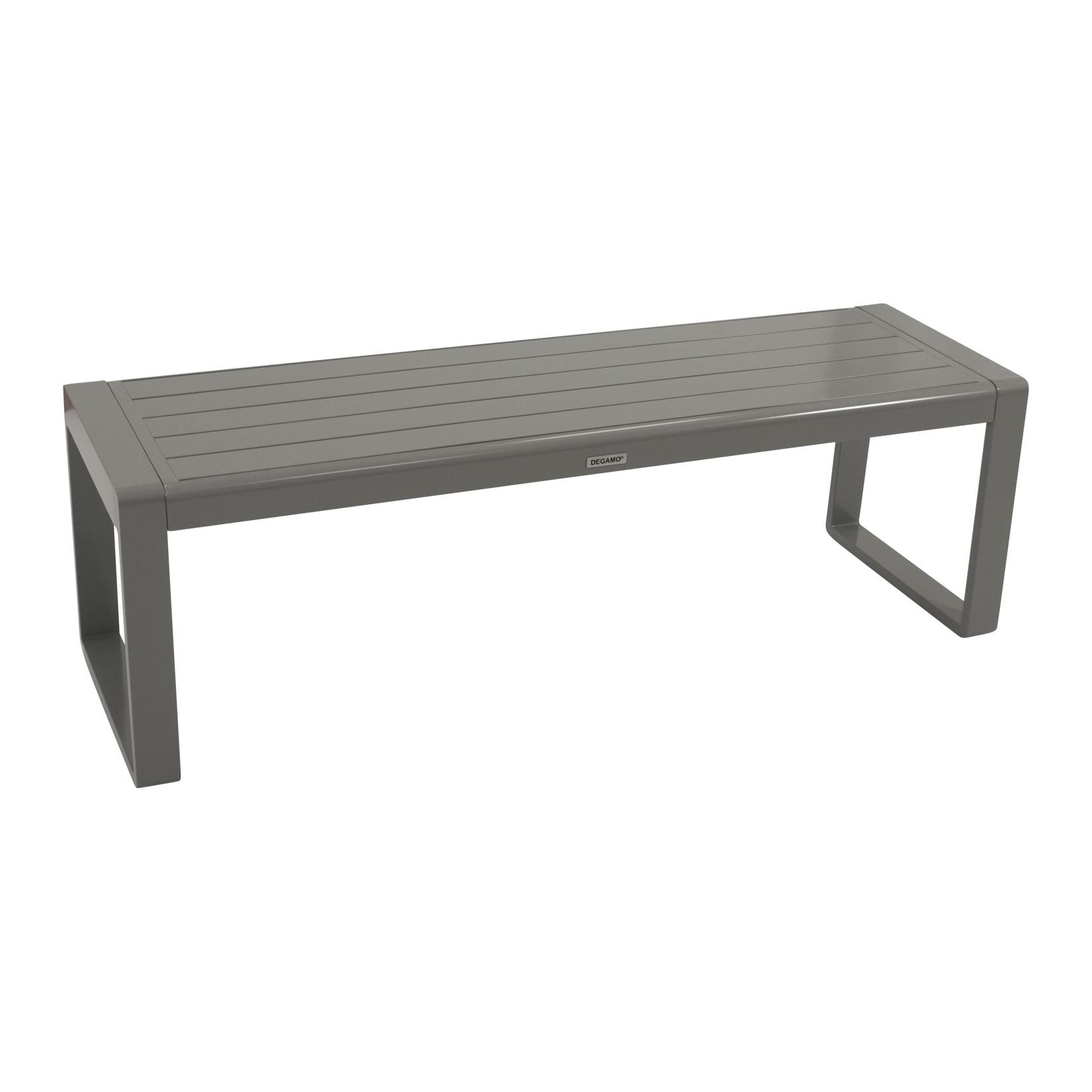 Hockerbank BRESCIA 3-sitzer, Aluminium silbergrau