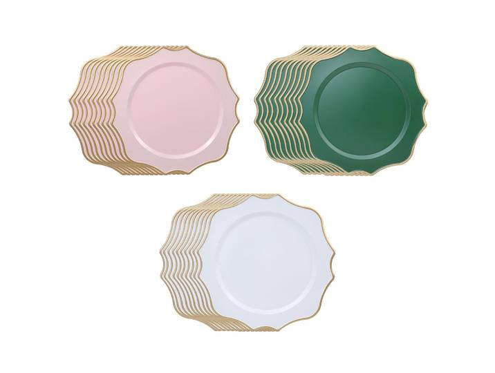 10x assiettes de chargeur vaisselle plat de service pour événements réception ferme