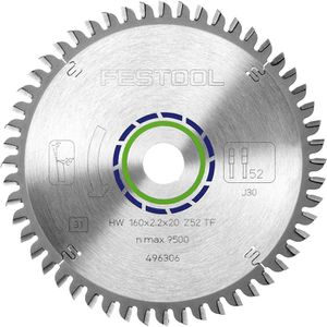 Festool Kreissägeblatt Spezial 160x2,2x20 TF55, 160 x 20mm, 52 Zähne, für Aluminium und Kunststoff