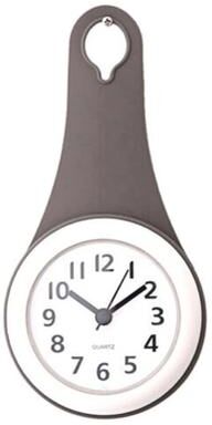 Uplift Picks Water Resistant Wall Clock Silent Multipurpose Clock For Kitchen And Bathroom gray