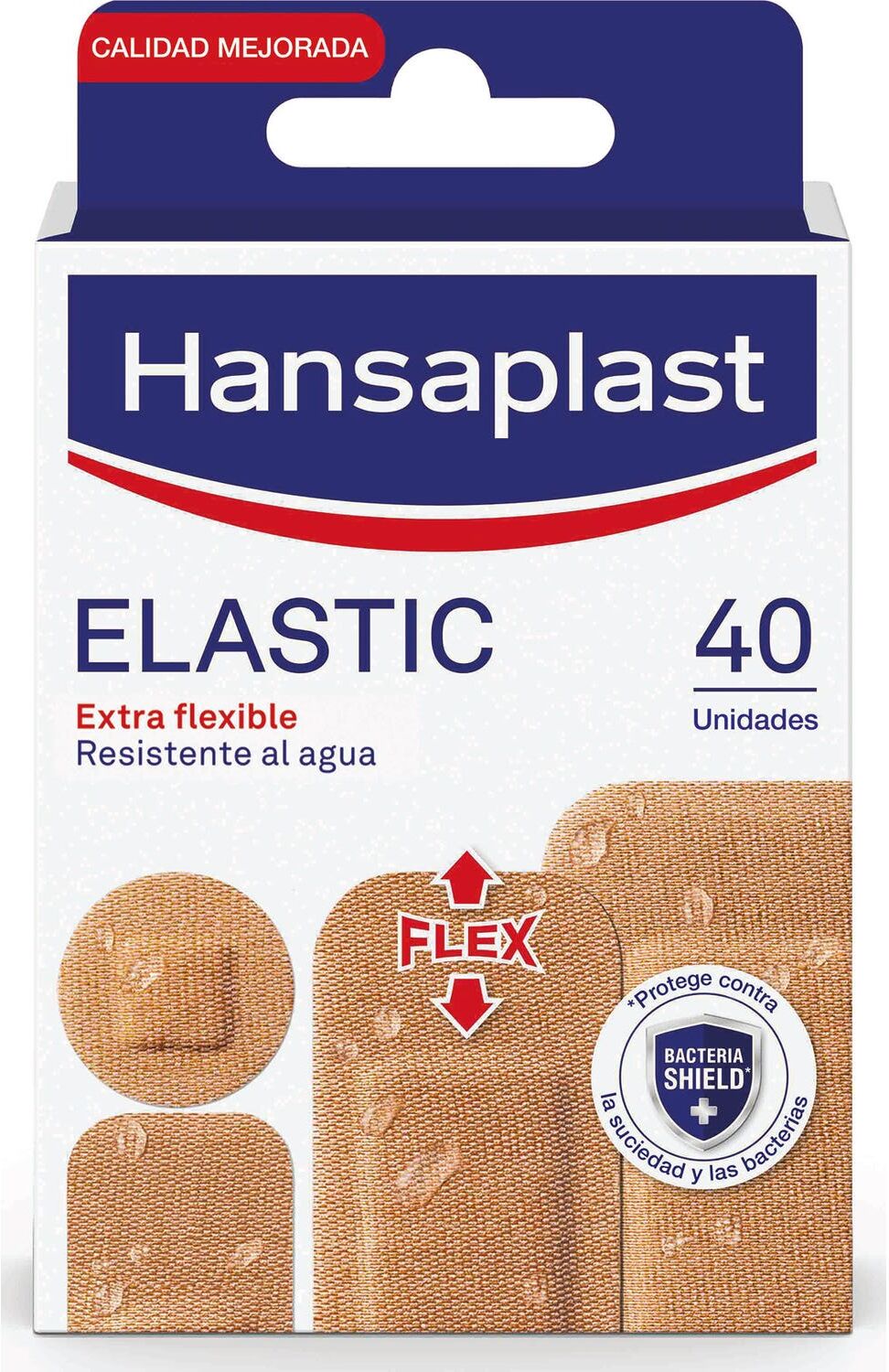 Hansaplast Elastic Apósitos 4 Tamaños 40 uds