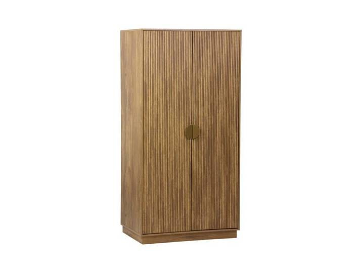 sweeek - Armoire dressing décor bois de manguier rainuré 2 portes et penderie CELIAN