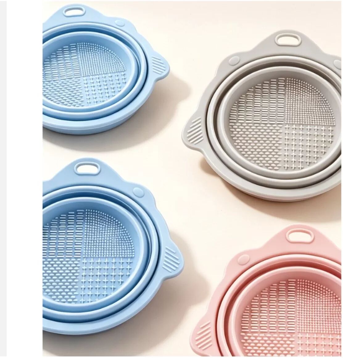 INF Faltbare multifunktionale Silikon Make-up Pinsel-Reinigungs- und Gesichtsmaske-Mixschale – tragbarer zusammenklappbarer Haut