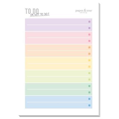 paper&you Block A6 To-do [Rainbow], Taschenbuch von , Häfft