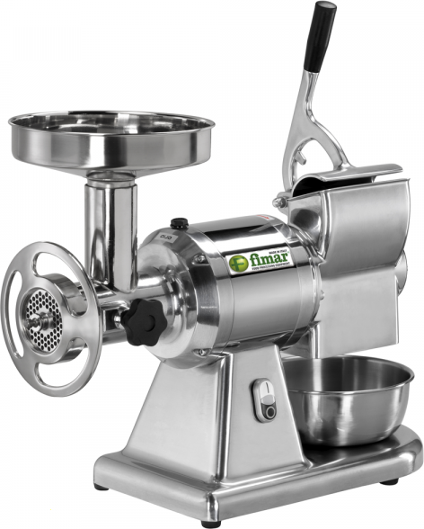 Fimar TC22T - Tritacarne elettrico - Con grattugia integrata - 400 V - 1.5 HP - Gruppo macinazione in INOX - Senza inversione di marcia