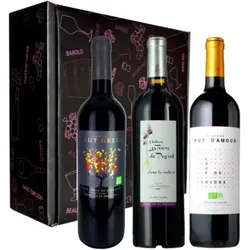 Wein Geschenkset - Bordeaux Biowein -3 Fl. - 2.25L