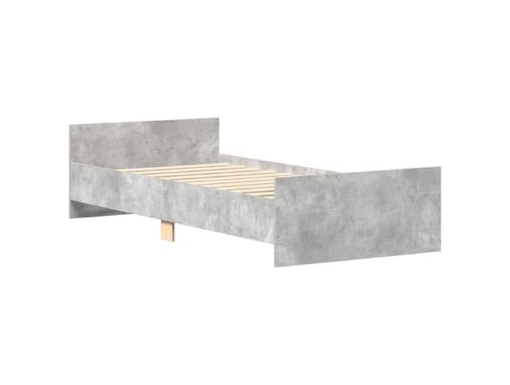KTHLBRH Bettgestell, Grau, Beton, aus technischem Holz Einfache Montage, unfertige Rückseite, platzsparendes Design, einfache Pflege