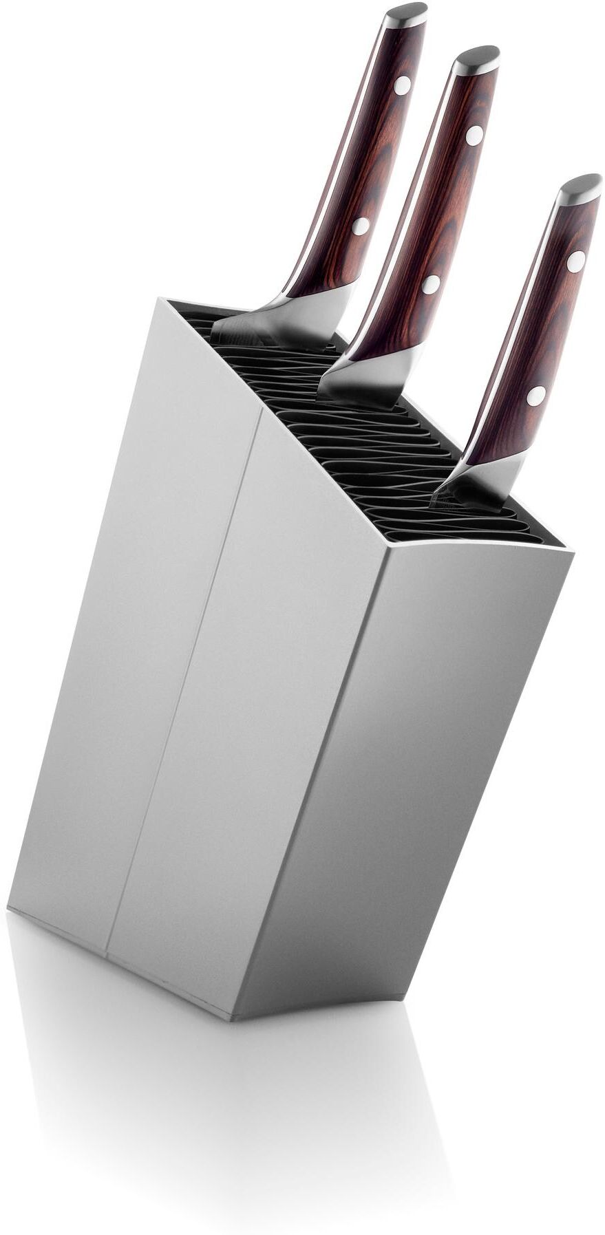 Messerblock EVA SOLO, silber (silberfarben), B:20cm H:31cm, Messerblöcke, Messerblock silberfarben Einheitsgröße