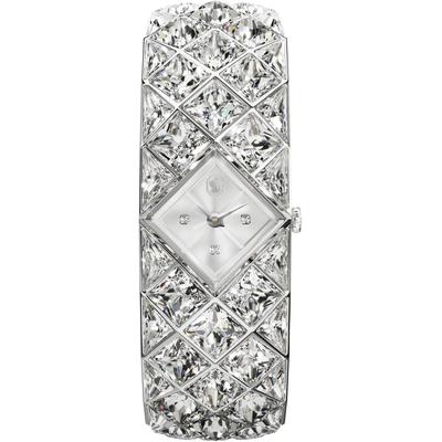 Quarzuhr SWAROVSKI "CURIOSA", silberfarben, silberfarben, Armbanduhren, Damen, silberfarben, Quarzuhr, Armbanduhr, Damenuhr, Swiss Made, Edelstahlarmband, analog