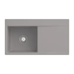 33522FKD Subway Style 50 Flat Fossil Keramikspüle Excenter flächenbündig 50 cm Unterschrank