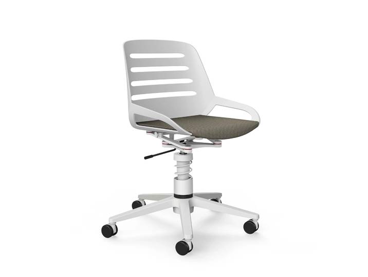 AERIS NUMO TASK W Sitzbezug Stoff Cura - Bürostuhl Weiß/Beige