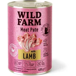 WILD FARM Pate Lamb 400 g – glutenfreies Katzenfutter