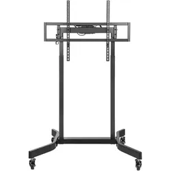 Techly Motorisierter TV Wagen mit einstellb. Höhe fuer 55-100" schwarz (120 kg, 55" - 100"), TV Ständer, Schwarz