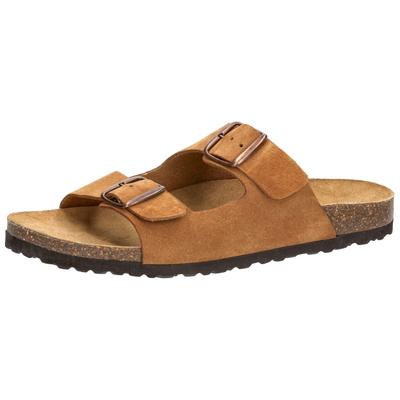 Pantolette LICO "Pantolette Alvaro", Herren, Gr. 42, braun, Leder, Schuhe Pantolette