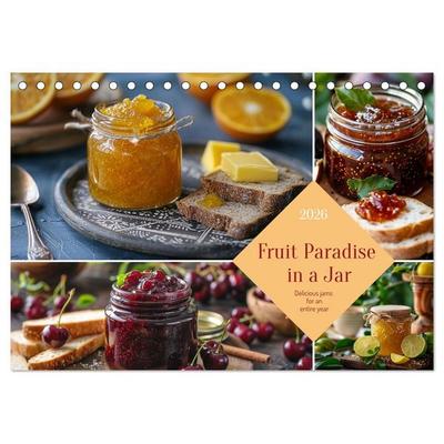 Fruit Paradise in a Jar (Desk Calendar 2026 DIN A5 landscape), CALVENDO 12 Month DeskCalendar