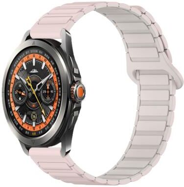 Everyday Crate Xiaomi Watch S4 Sport 22mm Silicone Watch Band Dual Color Magnetic Buckle Replacement Strap pink+starlight