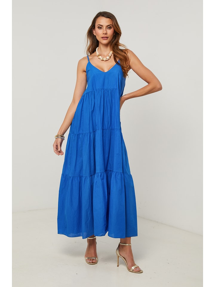 Fleur de Lin Kleid "Bix" in Blau - M