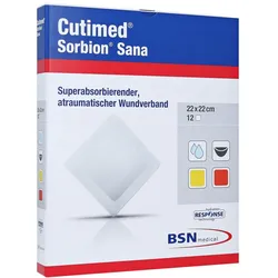 Cutimed Sorbion SANA Wundauflage 22x22 c 12 St