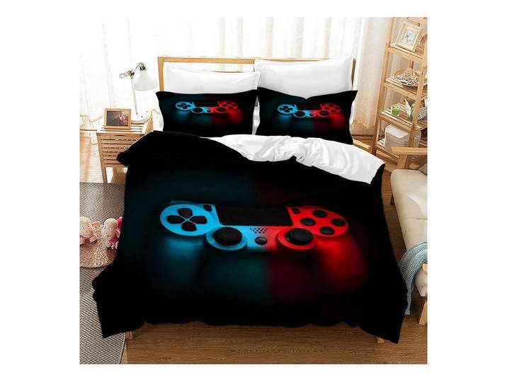 LuxusKollektion Kinderbettwäsche 3D Bettwäsche Gamepad 2 200x200 cm