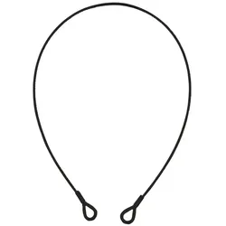 EUROLITE Stahlseil 1000x4mm schwarz mit Kausche