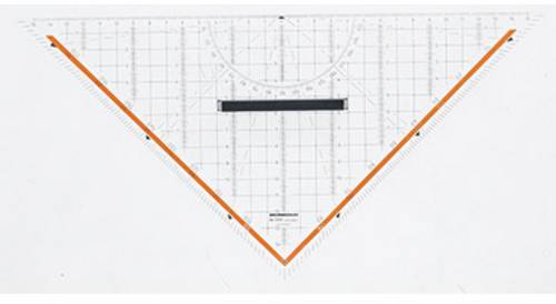 Rumold Geometriedreieck 1058 Transparent Länge der Hypotenuse: 32.5 cm