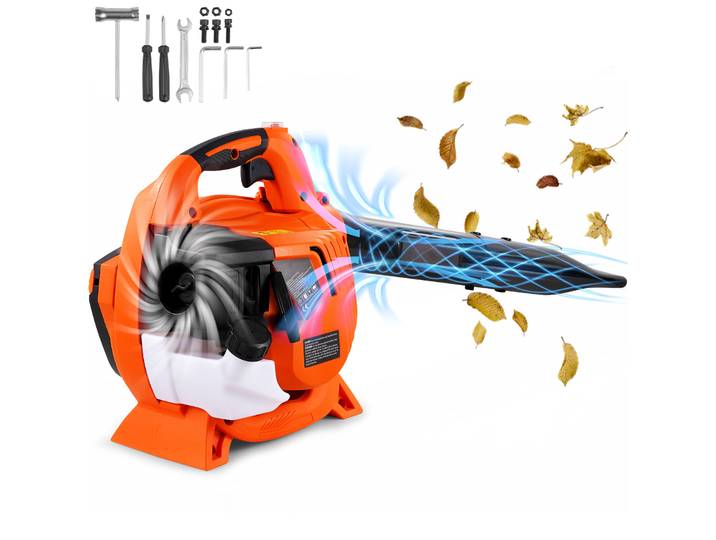 SucceBuy Souffleur de feuilles à gaz 26CC Souffleur de feuilles portatif à 2 cycles avec un réservoir Souffleur à gaz 2 en 1 Volume d'air 425CFM Vitesse 156MPH