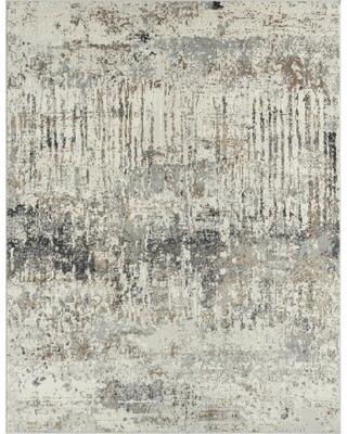 KALATY Lumina Ivory Abstract Modern Area Rug