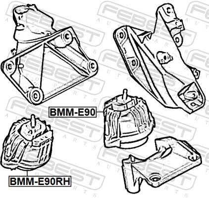Febest Lagerung, Motor Bmm-E90rh Rechts Für Bmw