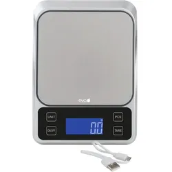 Eva Küchenwaage Präzision weiß Edelstahl 3kg 0,1g