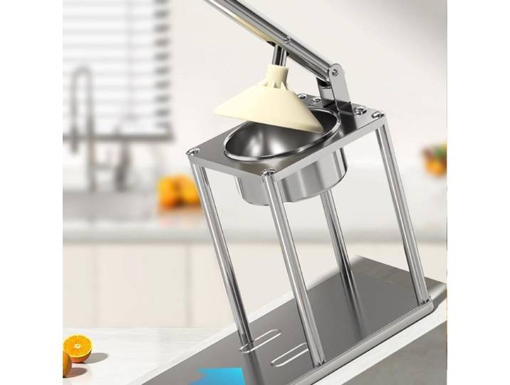 Presse-fruits manuelle professionnelle qualité commerciale, têtes presse plates, idéales pour les amateurs cuisine