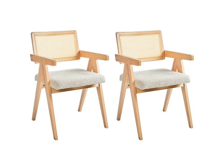ESSZIMMERSTUHL 2er-Set Hellbeige Ava