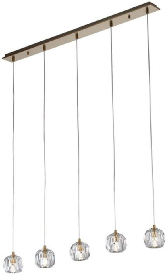 Canora Grey Mirabal 5 - Light Kitchen Island Pendant Brushed Brass 1cm W