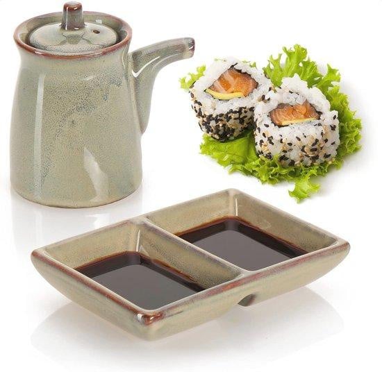 2-delige keramische sushi serveerset voor sauzen