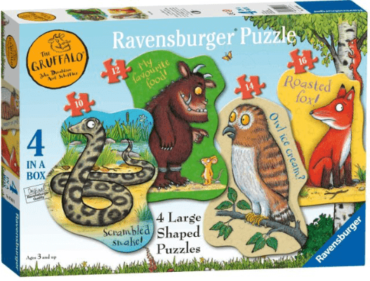 Ravensburger The Gruffalo Large Shaped Jigsaw Puzzles 4 Pack for Kids Ages 3 and Up