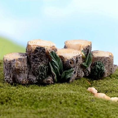 Uplift Treasures Mini Tree Stump Bridge Fairy Garden Decor Mini Tree Stump Bridge Fairy Garden Decor