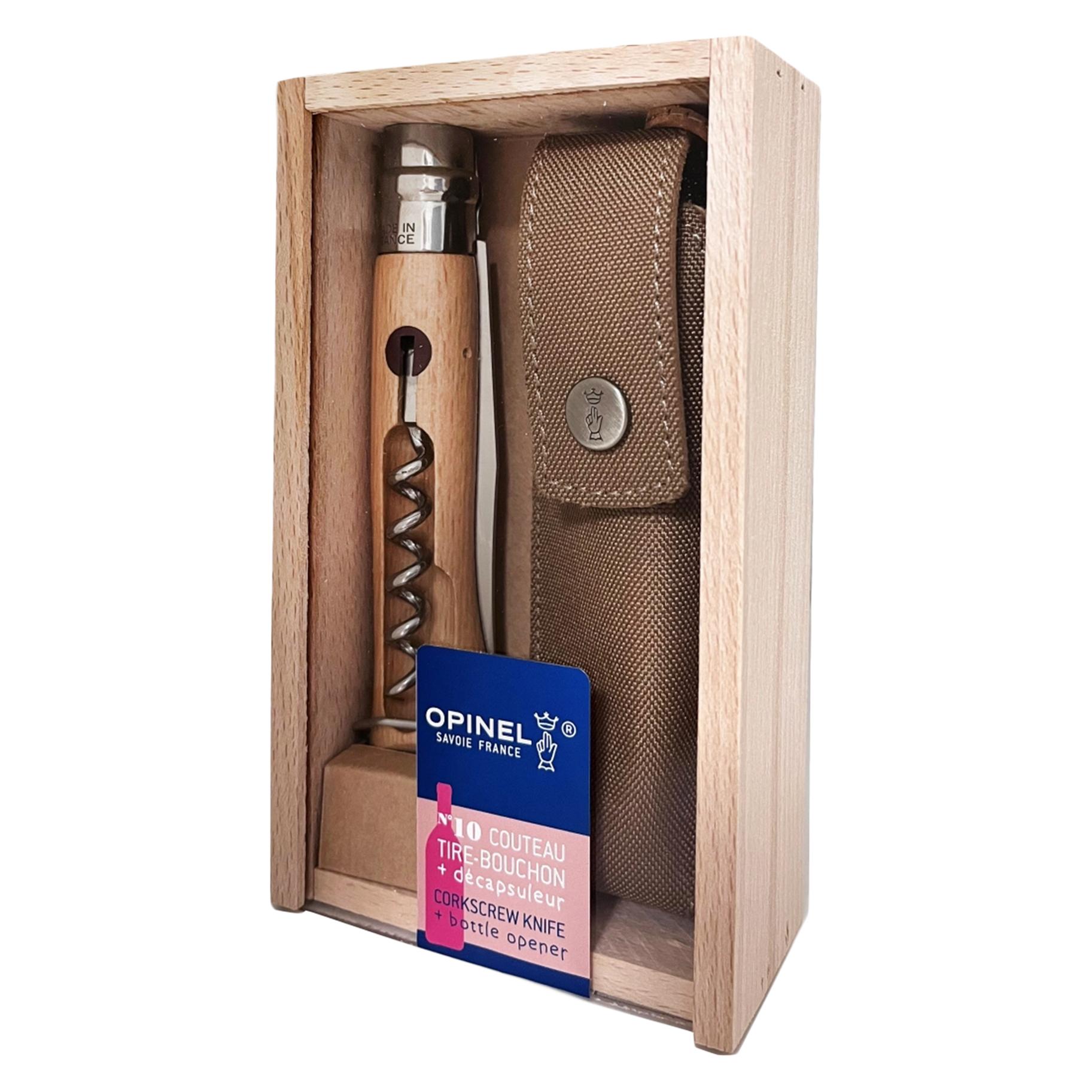 Opinel No 10 mit Korkenzieher / Flaschenöffner in Holzbox (Korkenzieher) (47482316)
