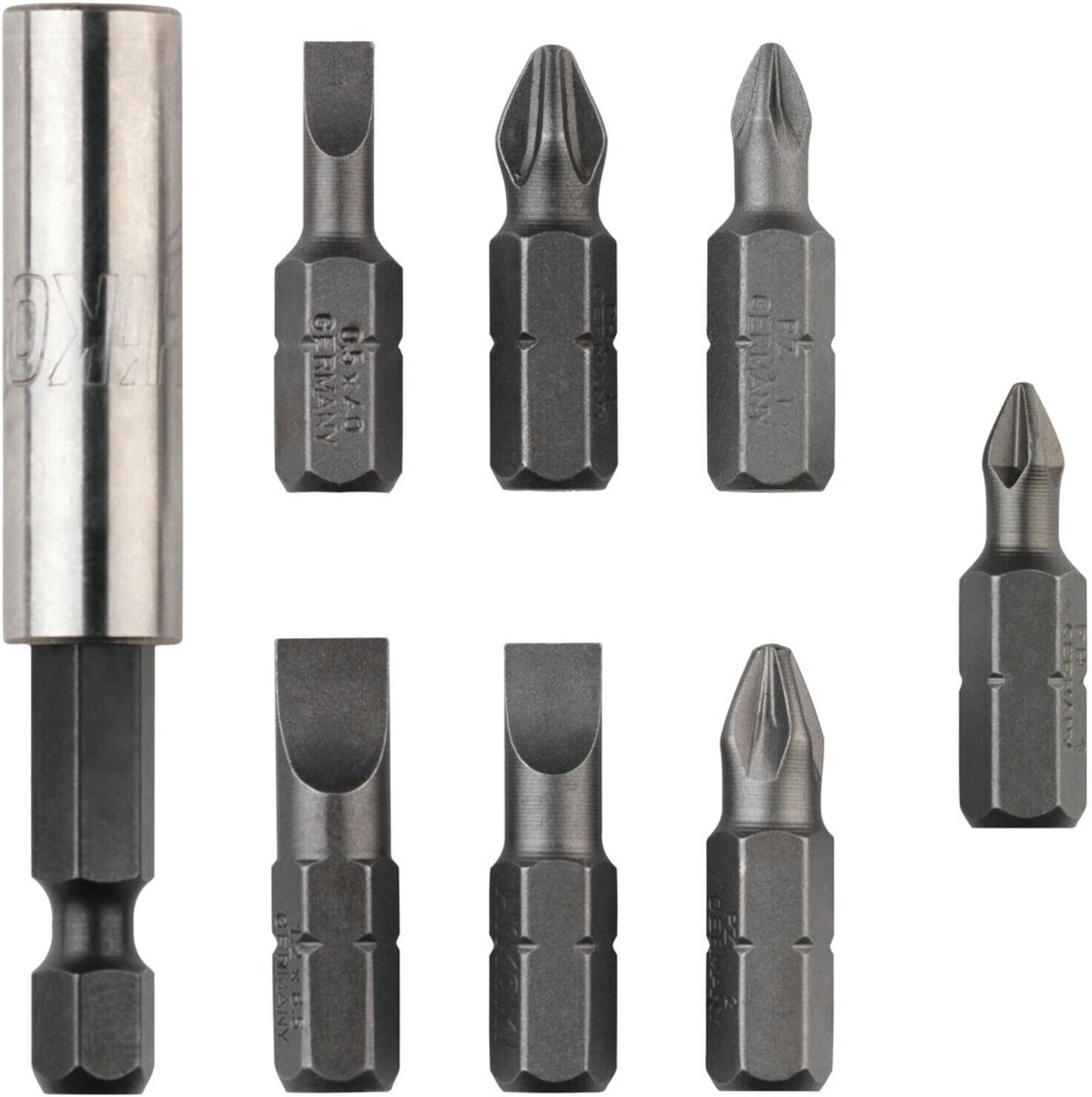 HiKOKI Bithalter 1/4" magnetisch mit PH1 PH2 PZ1 PZ2 SL4.0 SL5.5 SL6.5 Bits (752397)