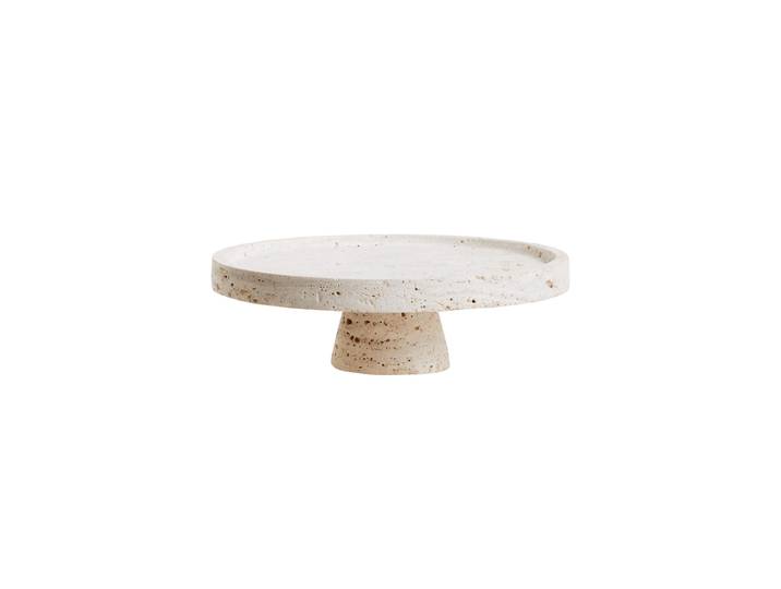 Edle Tortenplatte „Holly“ aus Travertinstein Beige FIFTY FIVE SOUTH