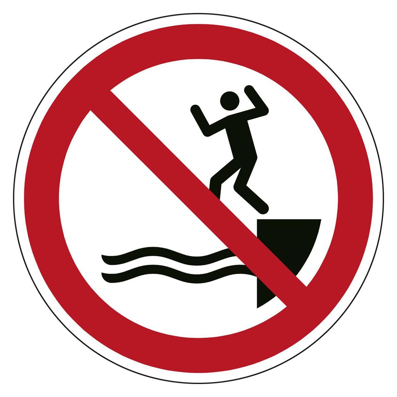 Brady ISO-Sicherheitsschild - Nicht in das Wasser springen (P/P061/NT/PE-DIA100-1)