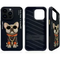 PanzerGlass Nimmy case iPhone 15 Pro 6.1" black Glasses Cool Dog (Apple iPhone 15 Pro), Smartphone Hülle, Schwarz