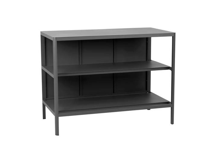 Brafab Banc de cuisine d’extérieur Kelia avec étagères Anthracite, 121x91x64 cm
