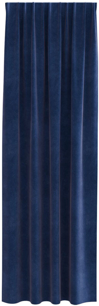 17 Stories Curtains Polyester 140Cm Sound-Absorbing Navy 140cm Width x 245cm Drop
