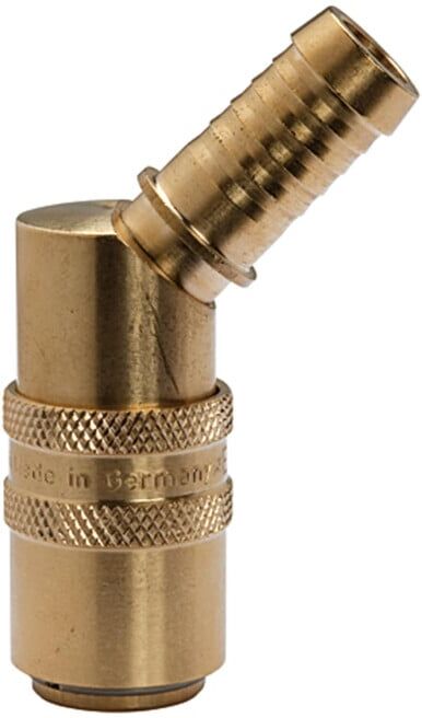 Riegler Coupleur de régulation DN 9, tenon 13 mm, vanne d'arrêt, embout 45° (280.02)