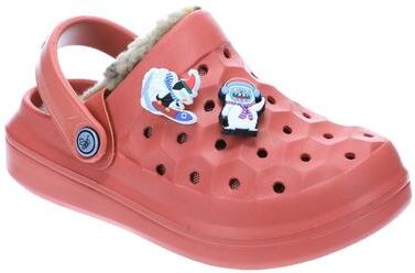 Joybees Varsity Lined Clog - 2 Youth Red Slip On Medium