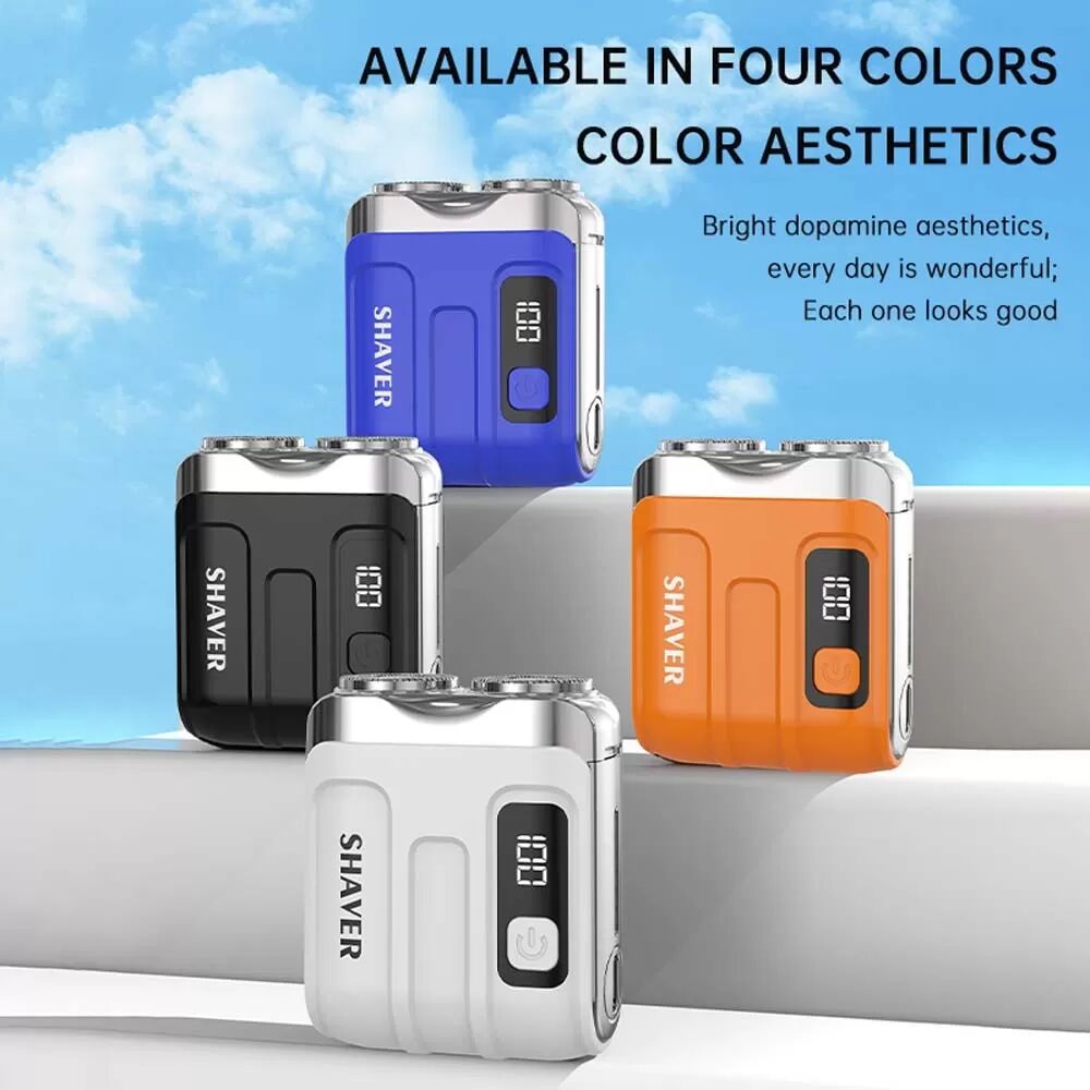 INF Mini Rasoir Électrique avec Affichage Numérique - Rasoir de Voyage Portable pour Hommes et Femmes, compatible avec Huawei, Blanc